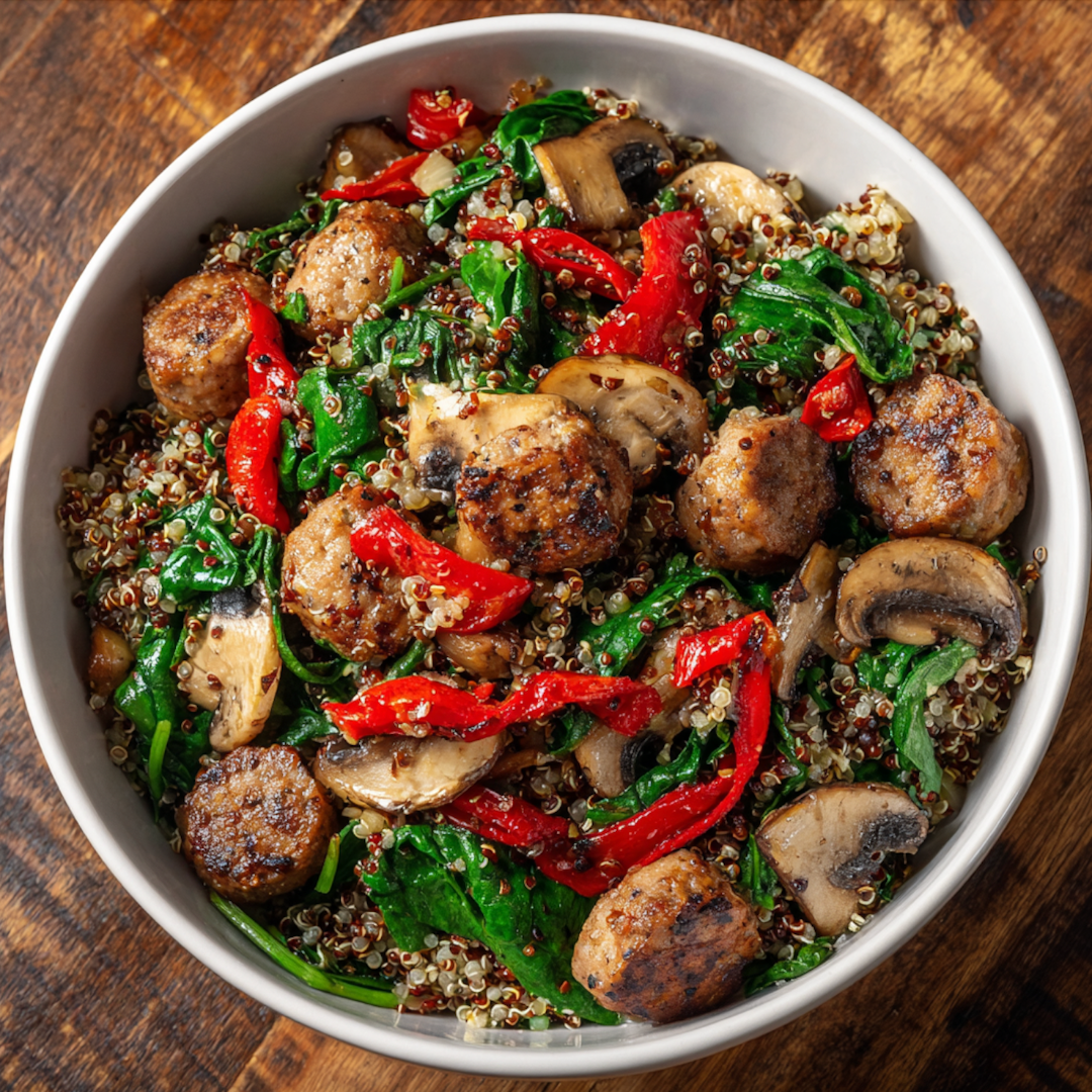 Spicy Sausage & Quinoa Bowl