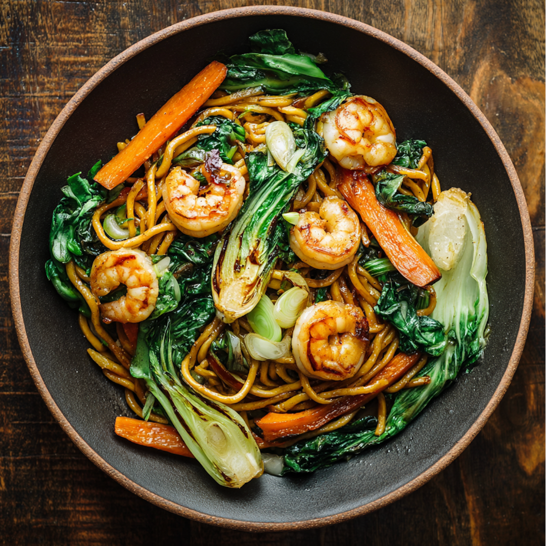 Shrimp with Ramen Noodles